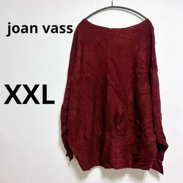 [ XXL ] joan vass 버건디 긴팔 니트 여성용