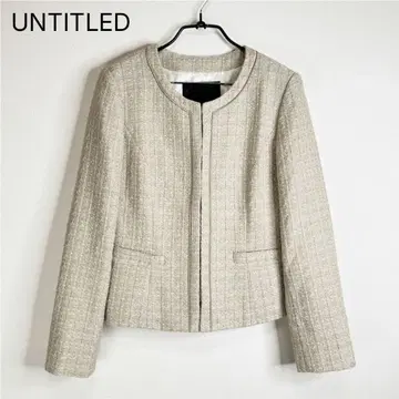 untitled 울 혼방 트위드 자켓 라이트 베이지