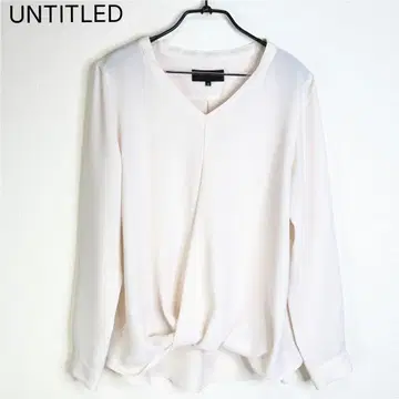 untitled 빅 사이즈 드레이프 디자인 V넥 블라우스