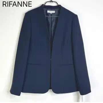 [택 포함] 리팬네 노카라 자켓 네이비 컬러