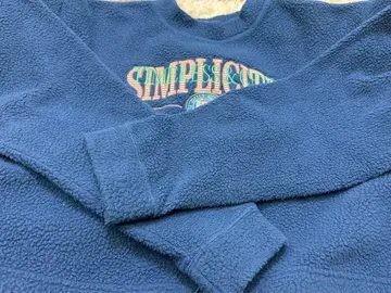 MOUSSY EMBROIDERY BOA 풀오버 네이비