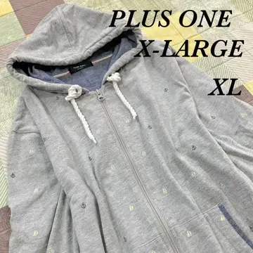PLUS ONE X-LARGE Right-on 롤업 후드티