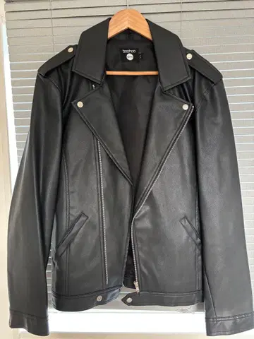 블랙 더블 라이더 자켓