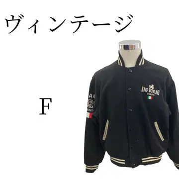 빈티지 블랙 바시티 자켓 FREE SIZE