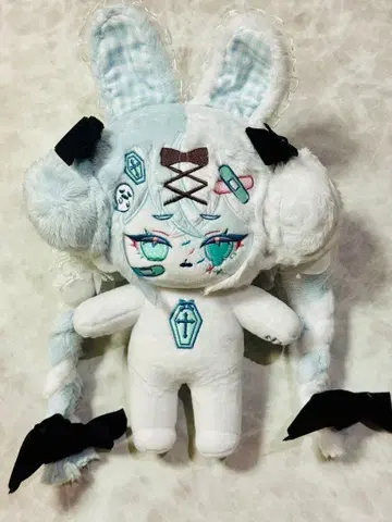 무 무속성 무속성 봉제 인형 좀비 토끼 스카이블루