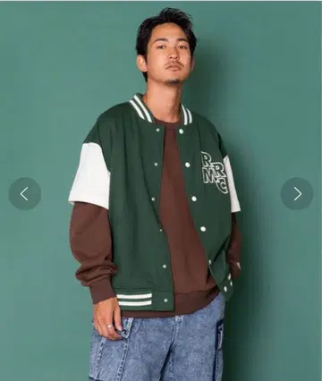 #Re:room 리룸 바시티 자켓 그린 M-L 사이즈 후드티