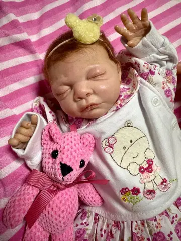 커스텀 인형 빨간 머리 플라워 프린트