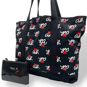 agnes b 애니에스 베이 토트백 캔버스 A4 로고 427