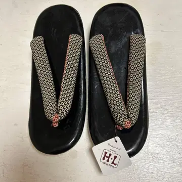 H.L 조리 꽃무늬 하나오 포함 블랙 미사용 새상품