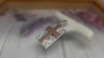 실버 로즈 골드 크로스 목걸이