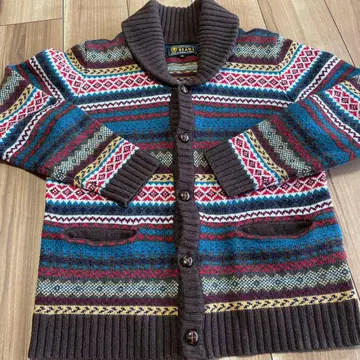 BEAMS 남성용 니트 가디건 M 니트 노르딕 페어아일