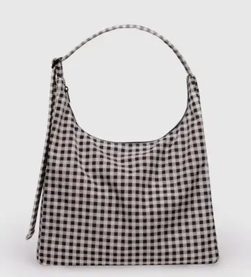 BAGGU 깅엄 체크 숄더백