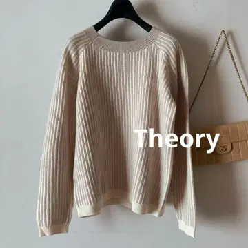 띠어리*울 크루넥 디자인 리브 니트