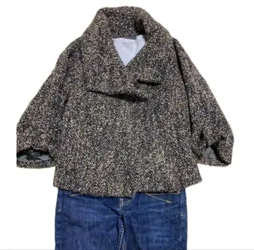 데프레 트위드 숏코트