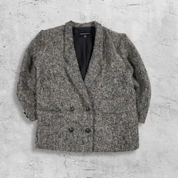 Claude Lema 자켓 트위드 더블 버튼 울