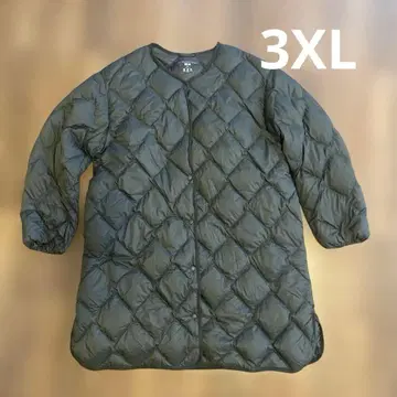새상품급 유니클로 울트라 라이트 다운 릴랙스 코트 카키 3XL