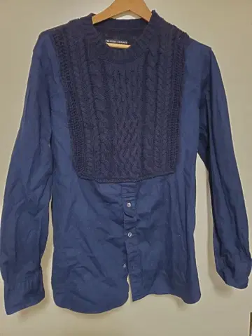 TSUMORI CHISATO 네이비 긴팔 셔츠 이소재