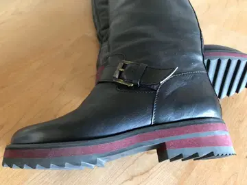 질 샌더 네이비 롱 부츠