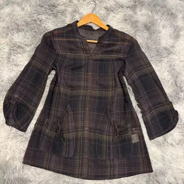 GIANNI LO GIUDICE 사이즈 L 체크 무늬 7부 소매 셔츠