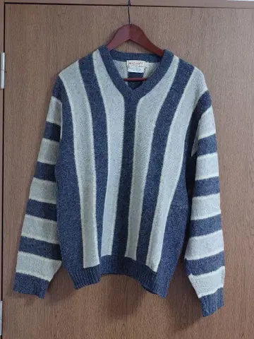 60~70s Springfoot 모헤어 니트 풀오버 V넥 구제 의류
