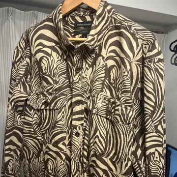 BANANA REPUBLIC 제브라 패턴 긴팔 셔츠 M