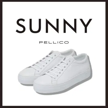 새상품 미사용 펠리코 서니 스무스 가죽 스니커즈 화이트 27.5