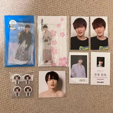 Snow Man 후카사와 타츠야 아크릴 스탠드 씰 카드 골판지