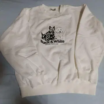 Black & White 개 프린트 트레이닝복 L