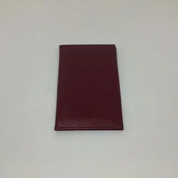 극박 코스메 데콜테 버건디 패스 케이스 카드 홀더 가죽