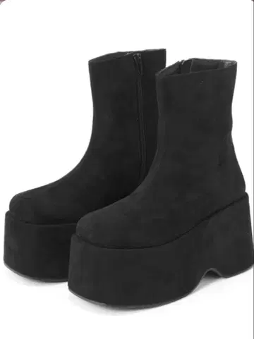 스웨이드 통굽 부츠