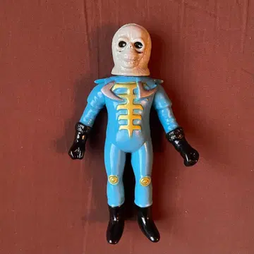 타케미사제 미니 사이즈 해골 낫 파랑 그레이 성형 소프트 비닐 배틀호크