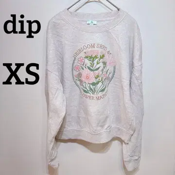 dip [ XS ] 맨투맨 트레이닝복 꽃무늬 플라워 그래픽 긴팔
