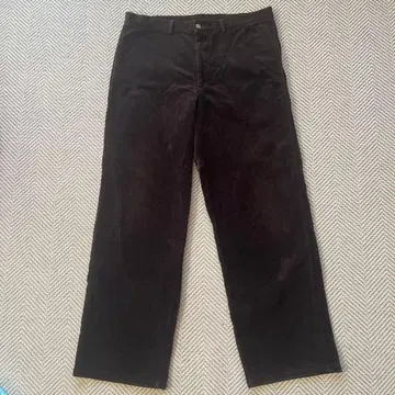 CHAPS 코듀로이 팬츠 와이드 팬츠 블랙