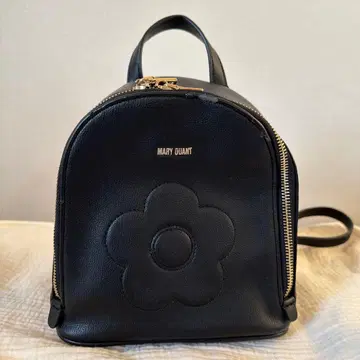 MARY QUANT 블랙 플라워 백팩