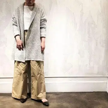 BEARDSLEY 비어즐리 자카드 가디건 겉옷 롱 기장