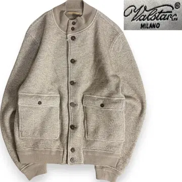 J3081 새상품급 발스타 울 니트 드라이빙 블루종 베이지 46