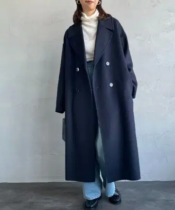 이번 시즌 거의 새상품 루 그라지크 울 더블 페이스 코트