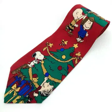 USA제 스누피 넥타이 크리스마스 찰리 브라운 구제 의류 올 패턴