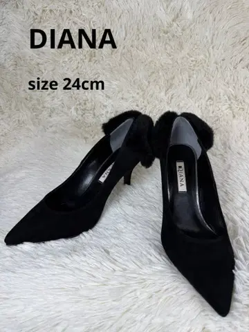 다이애나 퍼 스틸레토 펌프스 블랙 24cm