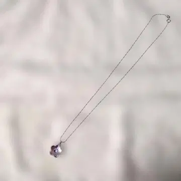 스와로스키 꽃 모양 보라색 펜던트 목걸이