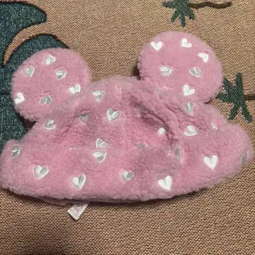 미키 귀 달린 핑크 팬캡