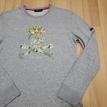 새상품급 LOVELESS 스컬 프린트 맨투맨 롱 T