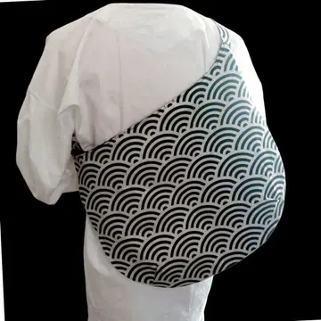 사선 크로스 원 숄더백 축제 가방 청해파 문양 일본풍 패턴 빅백