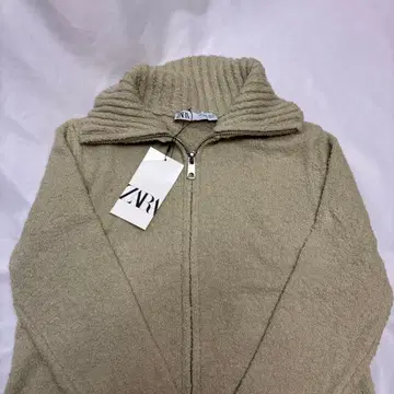 새상품 ZARA 베이지 집업 가디건