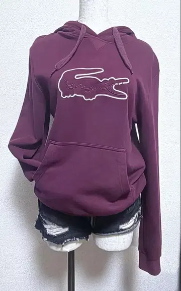 [ LACOSTE ] 와인 레드 맨투맨