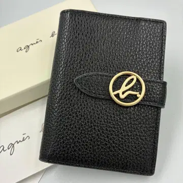 새상품 에네스베 접이식 지갑 카드 케이스 블랙 가죽