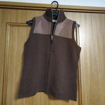 브라운 니트 베스트