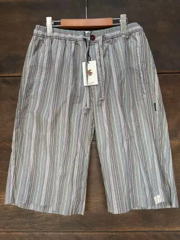 새상품 폴스미스 숏팬츠 L 멀티 스트라이프 차콜