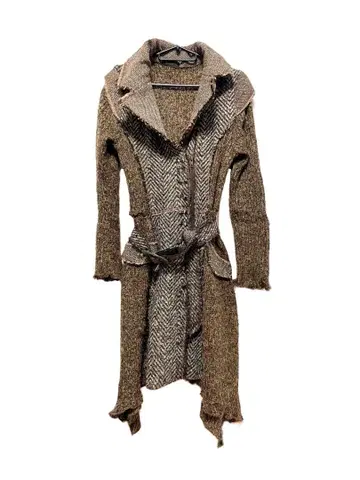 프랑스제 브라운 니트 가디건 자켓 y2k 헤이세이 갸루 punk 스타일