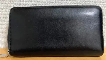 블랙 가죽 장지갑